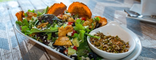 The Seeds of Strength Salad ($8.95) is named after a local charity that granted BiG $25,000 for kitchen equipment. 