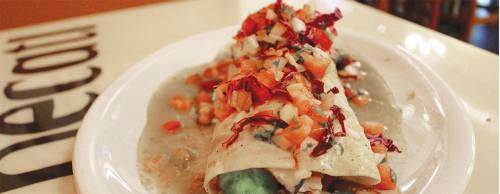Patron Azteca served the pollo asado burrito ($10.99), featuring grilled chicken, grilled veggies, rice and black beans.
