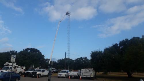 The Zilker Holiday Tree was installed Tuesday in Zilker Park.