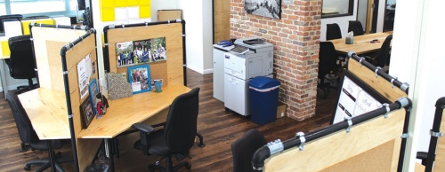 Private desks, such as those at T-Werx Coworking, are one of the options most co-working spaces offer.