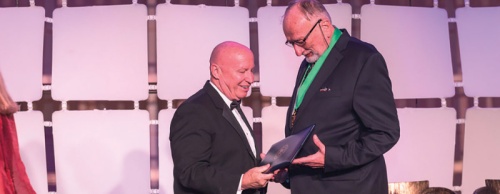 U.S. Rep. Kevin Brady presents Bruce Cunningham the 2016 Hometown Hero award at the Celebration of Excellence Gala. 