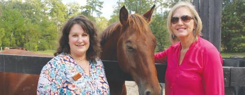 Vice President Sheila Greaver (left) and CEO and President MG Tindall are in search of a new home for Panther Creek Inspiration Ranch after it suffered extensive flood damage.