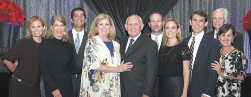 Harvey Fishero, center, poses with his family during the Best of Plano Awards on Oct. 6