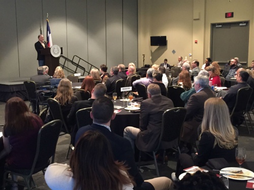 Texas Secretary of State Carlos Cascos was the keynote speaker at Thursday's Governor's Small Business Forum in Williamson County.