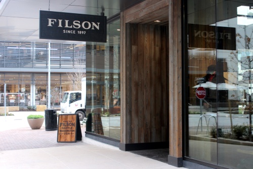 Men's Row at Domain Northside includes a variety of shops, such as Filson, catered to men.