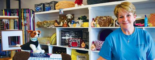 Margaret Ann Chandler opened Fur Babies to find better products for her two dogs: Cocoa (pictured) and Patches.