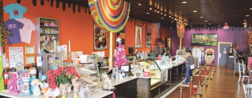 Mystic Dessert Bar features cakes, pies, retro candies and ice cream. 