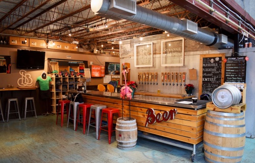 Strange Land Brewery offers one-off beer, changing each week, and local staples.