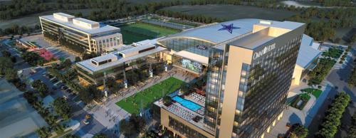The 16-story Omni Frisco Hotel, which is set to open this summer, will have 24,000 square feet of meeting and event space, including a 13,000-square-foot ballroom.
