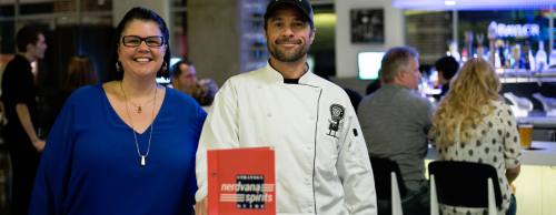 Kristy Pitchford (left) and Mike Junio run @nerdvana.food+spirits.