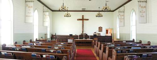 The members have updated the church building since it was first built in 1884.