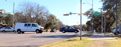 Jollyville Road in Northwest Austin currently has five total traffic lanes.