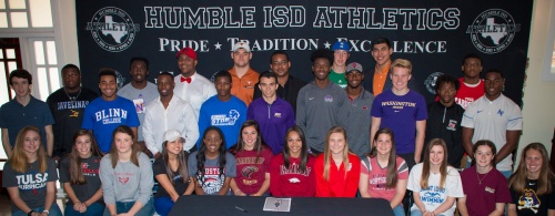 Thirty students from Humble ISD will play sports in college. 