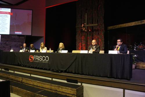 Frisco Chamber of Commerce held a candidate forum for Frisco ISD school board and Collin College candidates.