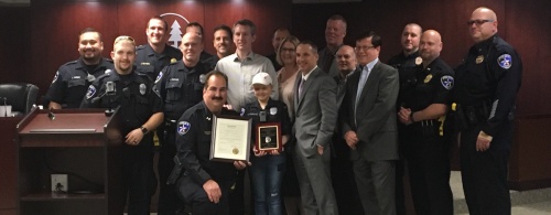 The City of Shenandoah made 10-year-old Chelsea Everette an honorary police officer during the April 26 meeting. 