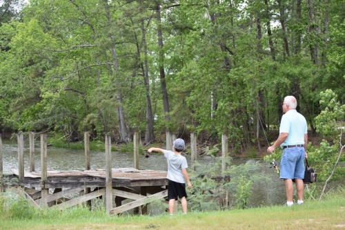 The 40-acre Marshall Lake provides opportunities for fishing.