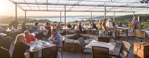 Steiner Ranch Steakhouse offers live music with a lake view.