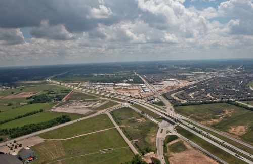 The Grand Parkway near the Kuykendahl Road intersection is seen from above on Thursday, April 14. 
