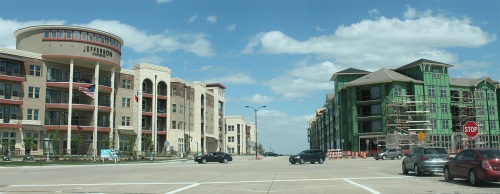 Urban living apartments are under construction or have been completed at the intersection of Gaylord Parkway and Ohio Drive.