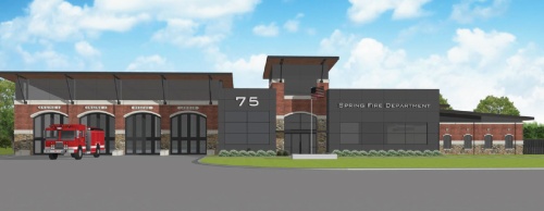 The new Spring Fire Department Station 75 is under construction on FM 2920.
