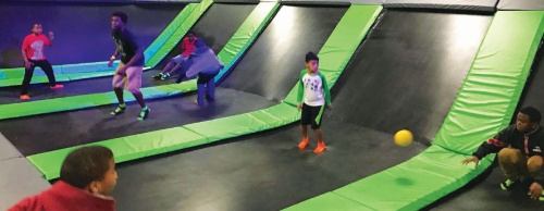 Flip Nu2019 Fun Center offers a variety of indoor activities on West Richey Road, including areas for sports.