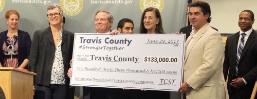 Travis County Stronger Together donated over $100,000 to Travis County June 29 to support the programs defunded by the Office of the Governor. 