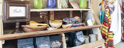 Mercy House Global Market features products ranging from home decor and clothing to coffee mugs and jewelry.