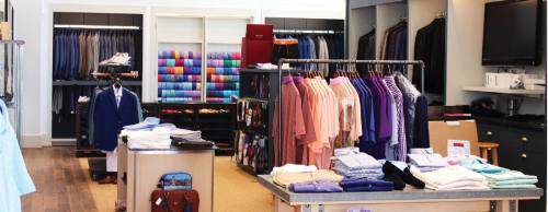 Aside from offering a variety of dress shirts, blazers, and suits, Norton Ditto provides custom-made clothing and an in-house tailor at its Hughes Landing location.