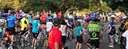 Bikers train this weekend for the Texas Mamma Jamma Ride in September.