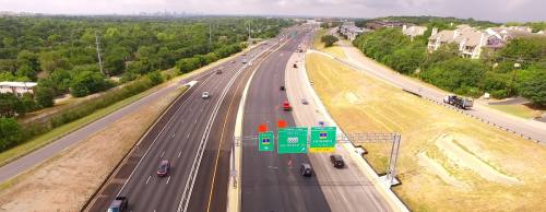 In June, crews were paving portions of MoPac south of US 183. Paving work is now nearly complete between US 183 and RM 2222.