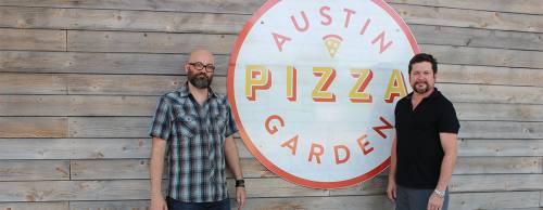 Austin Pizza Garden is run by owner Ken Hatten (right) and manager Billy Graham (left).
