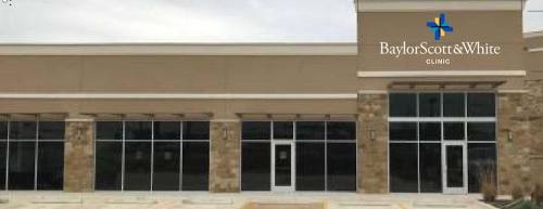 A rendering shows what the future Baylor Scott & White Health clinic in Oak Hill will look like once it is fully constructed.