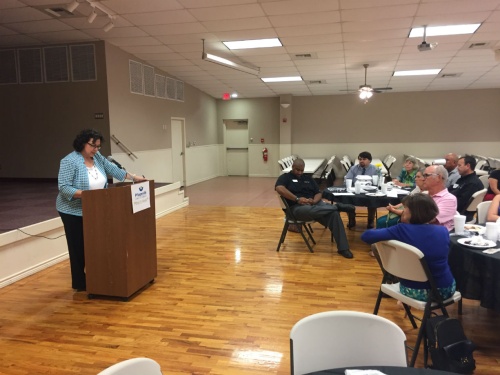 Texas District 50 State Rep. Celia Israel addressed the Pflugerville Chamber of Commerce Tuesday.
