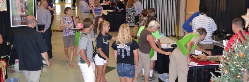 People browse booths at the Cedar Park Business Expo and Job Fair in 2014. 