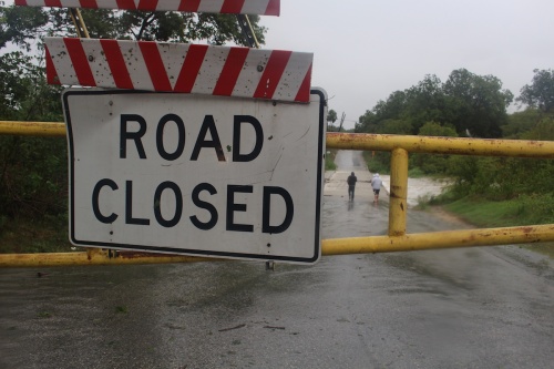 River Road at Uhland Road is closed.