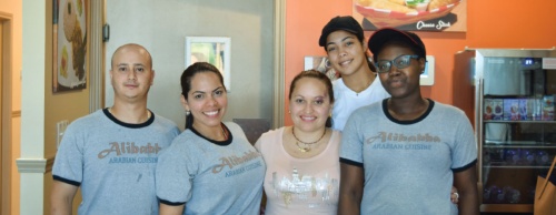 Owner Geraldine Diaz, center, works hard to ensure her staff feels that Alibabba is their place, too.