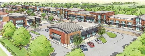 Marcel Plaza encompasses 10.7 acres and will be complete in the spring.