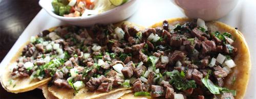 Frisco Street Tacos ($13.35) are beef fajita tacos with onions, cilantro and double tortillas.