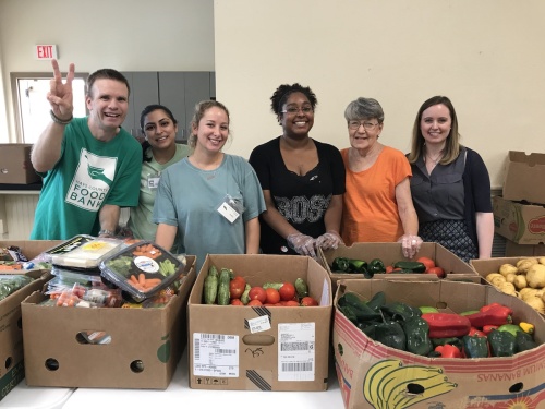 Volunteers donate their time at the Hays County Food Bank. The food bank is low on nonperishable goods this time of year.