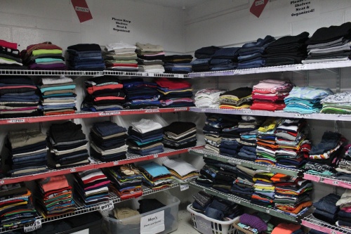 A clothing closet is also available for women and children throughout the year. 