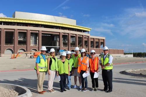 McKinney ISD board trustees and staff toured the stadium Sept. 25.