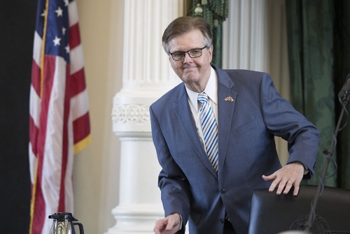 Lt. Gov. Dan Patrick before hitting the gavel to begin a Senate session Aug. 15, 2017, the day before the end of a first-called special session of the 85th Legislature. 