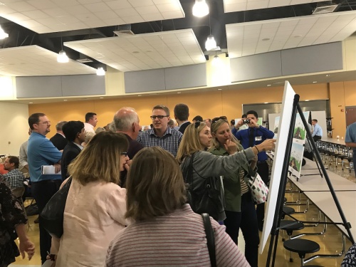 Residents attend an open house and public comment session Oct. 27 regarding improvements on RM 2222 and RM 620 in Four Points.
