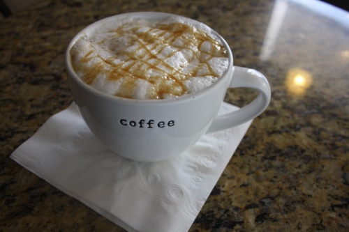 The caramel apple cappuccino is available at Crescent Moon Coffee Bar & Cafe.