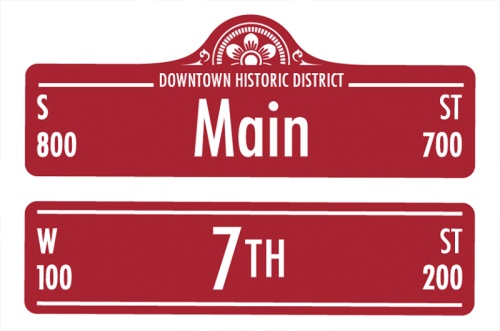 The design of new street signs in Georgetown's historic downtown and Old Town districts was inspired by local culture and architecture. 