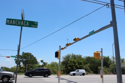 Construction on intersection improvements at Manchaca and Stassney is nearly complete. 