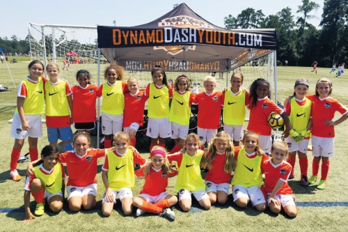 The Houston Dynamo-Dash Youth Soccer Club offers programs for children as young as 3 years old to adults in college and professional leagues. 