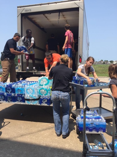 West Houston Church of Christ opens a supply distribution center following Hurricane Harvey. 