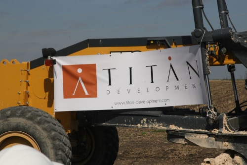 The City of Hutto celebrated the beginning of the first phase of construction on Titan Development's Innovation Business Park Monday.