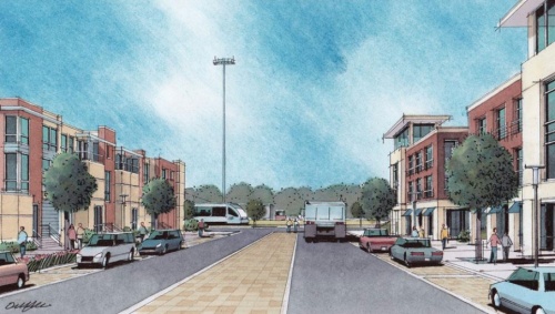 The vision for the 274-acre  Jersey Crossing project includes mixed-use, high-density development.
